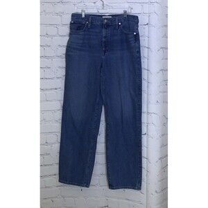 Madewell Jeans Women’s 30 Baggy Straight High Rise Blue Denim